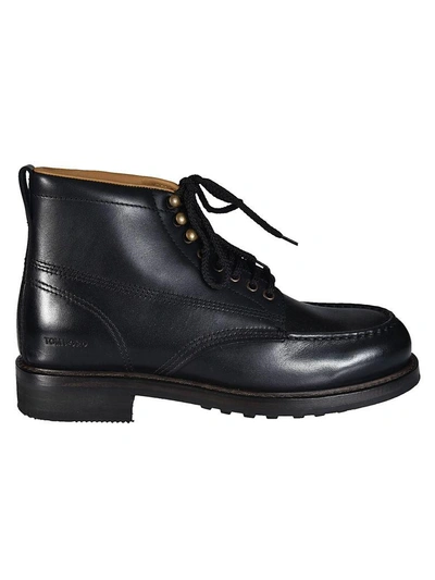 Shop Tom Ford Classic Lace-up Boots In Black