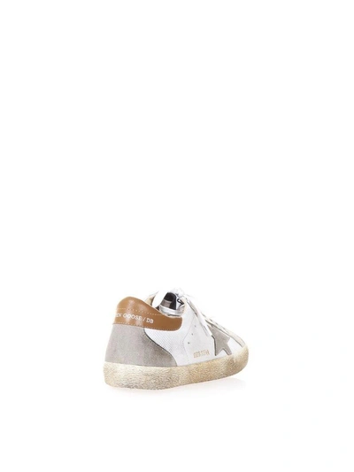 Shop Golden Goose White Leather Superstar Sneakers