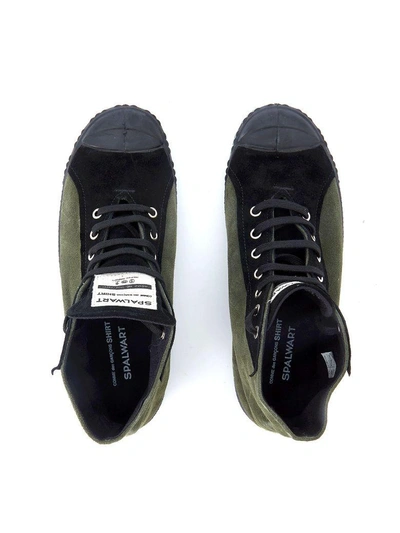 Shop Comme Des Garçons Shirt Spalwart Green And Black Sneaker