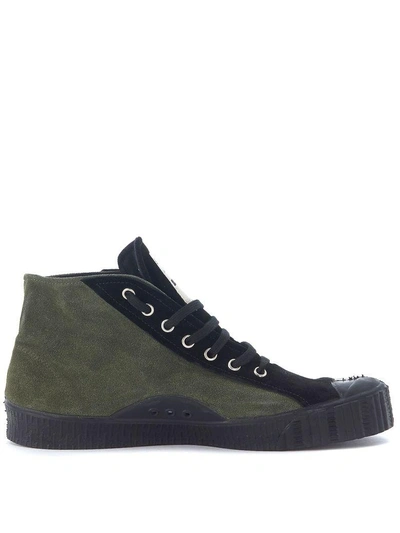 Shop Comme Des Garçons Shirt Spalwart Green And Black Sneaker
