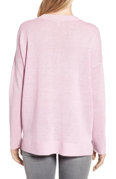 Shop Eileen Fisher Organic Linen Sweater In Quartz