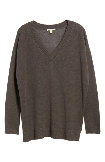 Shop Eileen Fisher Organic Linen Sweater In Rye