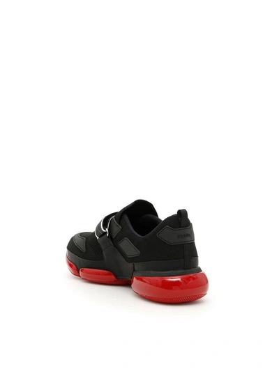 Shop Prada Sport Sneakers In Nero+fumonero