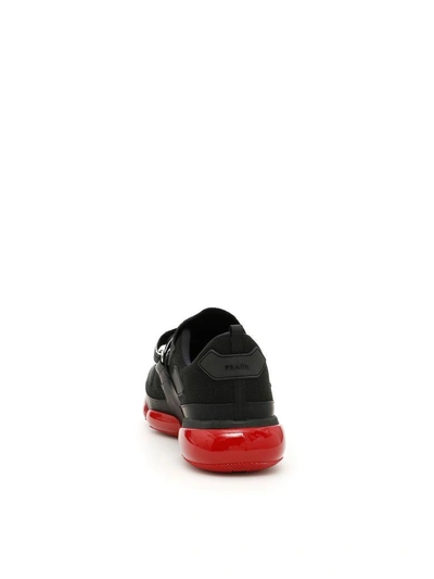 Shop Prada Sport Sneakers In Nero+fumonero