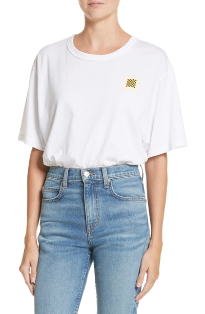 Shop Proenza Schouler Pswl Graphic Jersey Tee In White