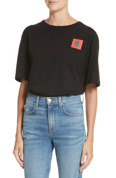 Shop Proenza Schouler Pswl Graphic Jersey Tee In Black