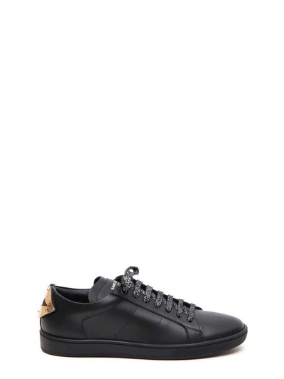 Shop Saint Laurent Signature Court Classic Sneakers In Oro-nero