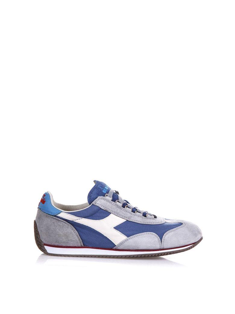 Diadora Equipe Stone Wash Denim & Suede Sneakers In Bluette/white | ModeSens