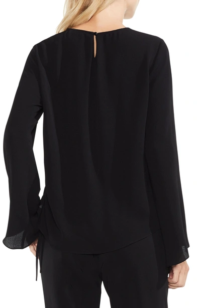 Shop Vince Camuto Drawstring Side Blouse In Rich Black