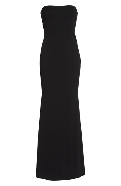 Shop Katie May Mary Kate Strapless Cutout Back Gown In Black