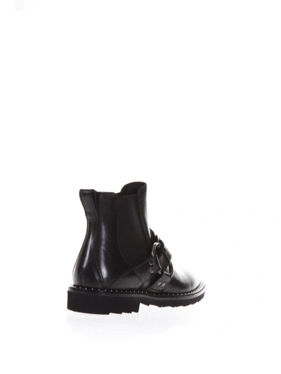 Shop Dolce & Gabbana Chelsea Leather Buckle Boots In Black
