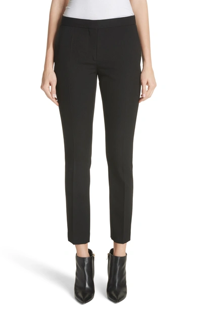 Shop Burberry Hanover Wool Ankle Pants In Black
