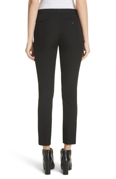 Shop Burberry Hanover Wool Ankle Pants In Black
