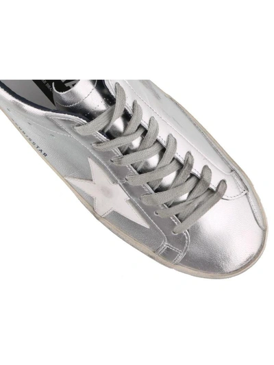 Shop Golden Goose Superstar Sneaker In Silver Blue Cream Sole