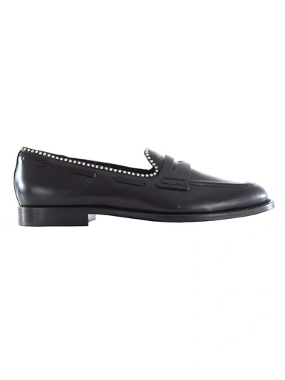 Shop Giuseppe Zanotti Micro Stud Loafers In Nero