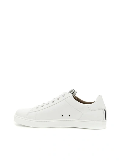 Shop Gianvito Rossi David Sneakers In White+blackbianco