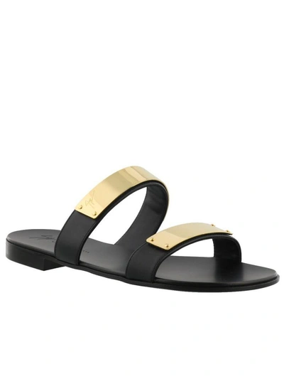 Shop Giuseppe Zanotti Zak Sandal In Black