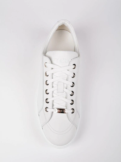 Shop Jimmy Choo Cash Sneakers In Ultra White