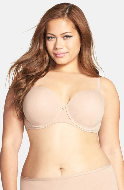 Shop Natori 'chic Comfort' Underwire Full Figure Bra In Buff