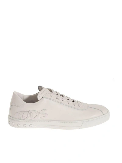 Shop Tod's Logo Sneakers In White