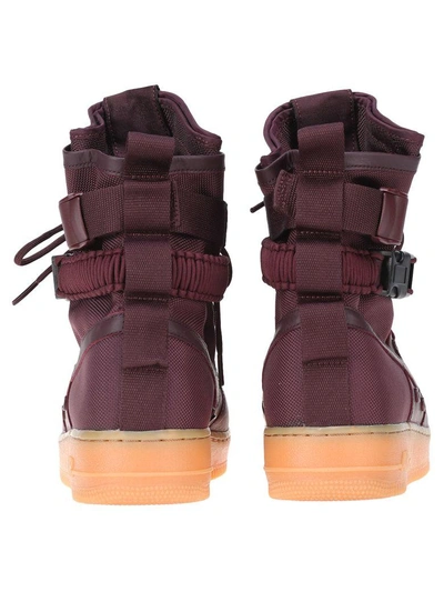 Shop Nike Tm Air Force 1 Shoe In Burgundy