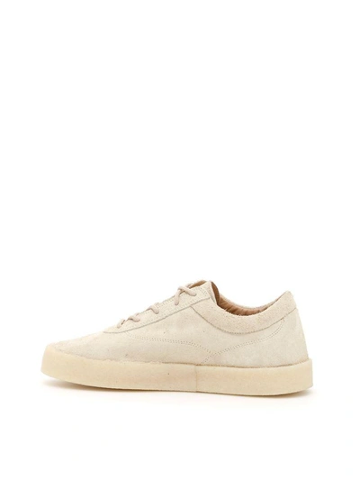 Shop Yeezy Suede Season 6 Sneakers In Chalk (beige)
