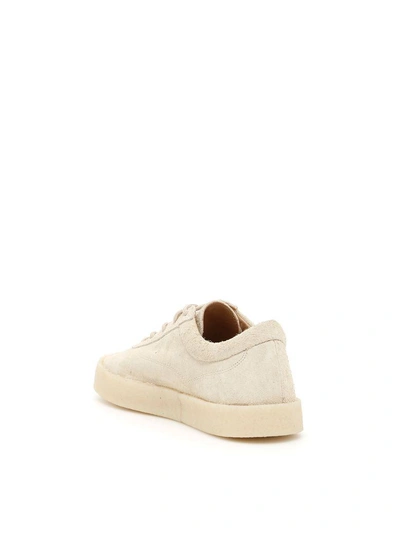 Shop Yeezy Suede Season 6 Sneakers In Chalk (beige)