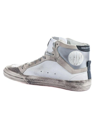 Shop Golden Goose 2.12 Hi-top Sneakers In White/silver
