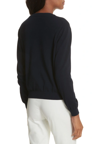 Shop Tory Burch Margeaux Cardigan In Tory Navy