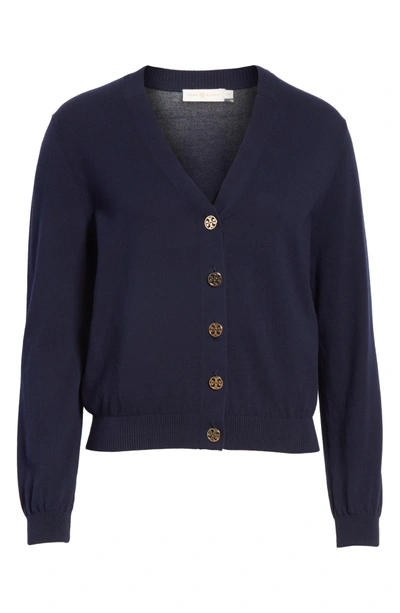 Shop Tory Burch Margeaux Cardigan In Tory Navy
