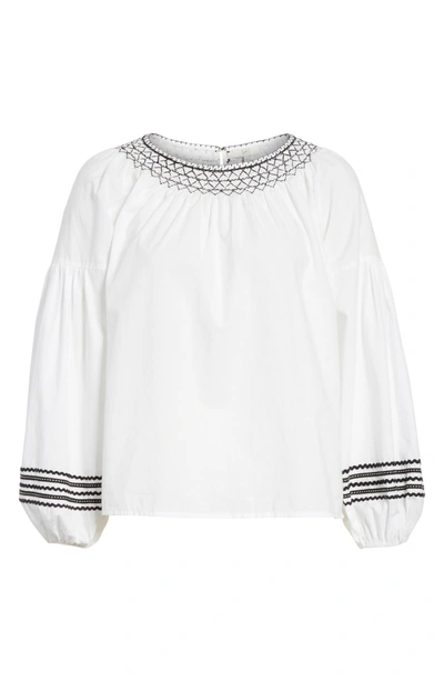 Shop Joie Ghada Peasant Top In Clean White