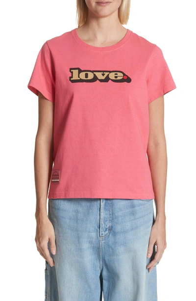 Shop Marc Jacobs Love Graphic Tee In Hot Pink