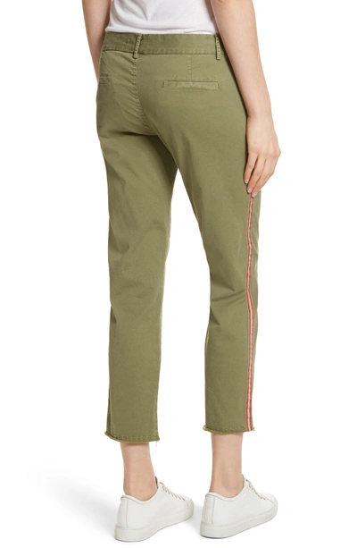 Shop Nili Lotan East Hampton Stretch Cotton Twill Crop Pants In Army Green