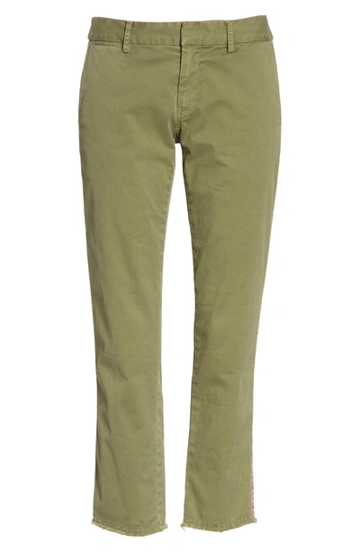Shop Nili Lotan East Hampton Stretch Cotton Twill Crop Pants In Army Green