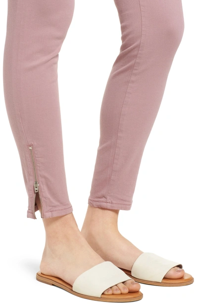 Shop Mavi Jeans Adriana Zip Ankle Super Skinny Jeans In Zip Light Rose Twill