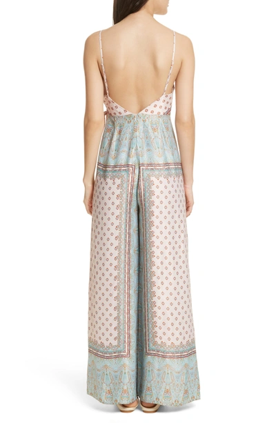 Shop Free People Cabbage Rose Jumpsuit In Neutral Combo