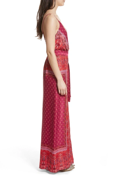 Shop Free People Cabbage Rose Jumpsuit In Pink Combo