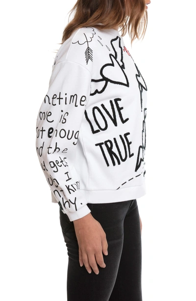 Shop Prps Love Note Sweatshirt In White