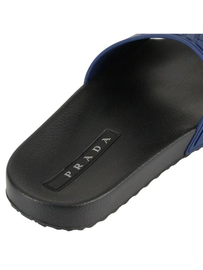 Shop Prada Sandals Shoes Men  In Blue