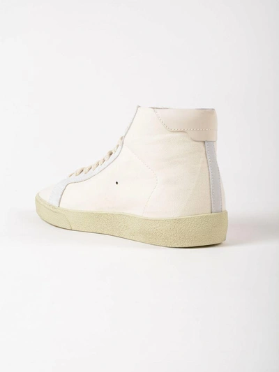 Shop Saint Laurent High Top Classic Sneakers In Panna/milk