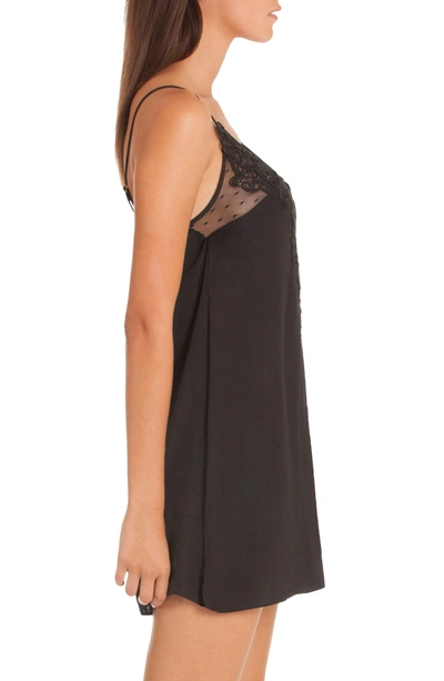 Shop In Bloom By Jonquil Byzantine Washed Satin Chemise In Black