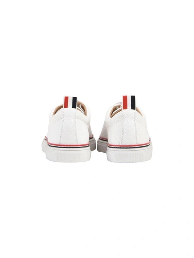 Shop Thom Browne White Tricolor Sneaker