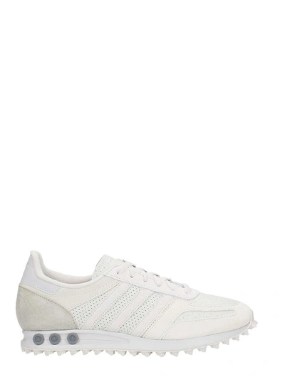 Adidas Originals La Trainer White Leather Sneakers | ModeSens