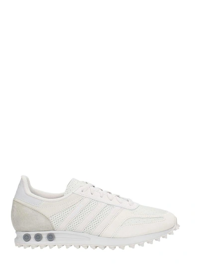 Adidas Originals La Trainer White Leather Trainers | ModeSens