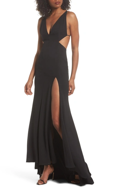 Shop Fame And Partners Nikita Gown In Black