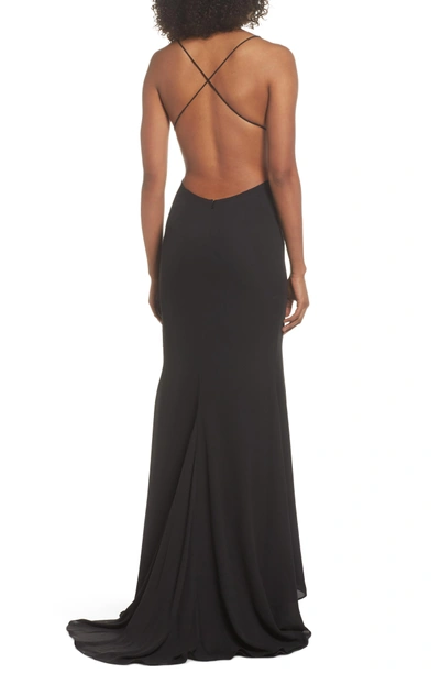 Shop Fame And Partners Nikita Gown In Black