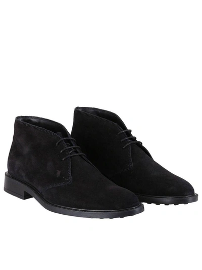 Shop Tod's Chukka Boots Shoes Men Tods In Black