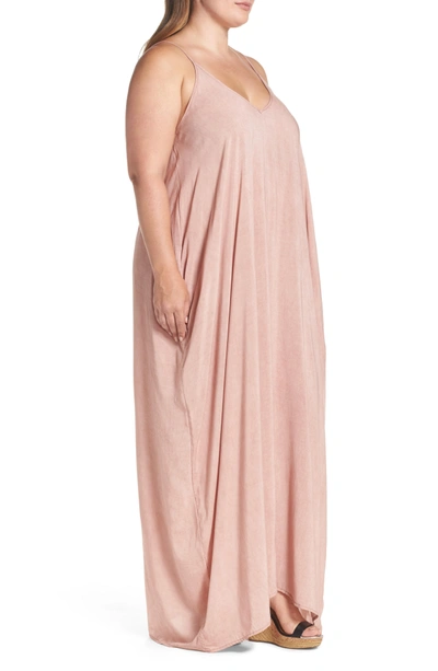Shop Elan Cover-up Maxi Dress In Rose