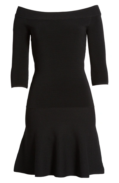 Shop Cupcakes And Cashmere Whitley Off The Shoulder Dress In Black