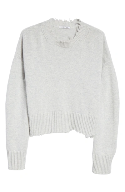 Shop Helmut Lang Distressed Wool & Cashmere Sweater In Snowstorm